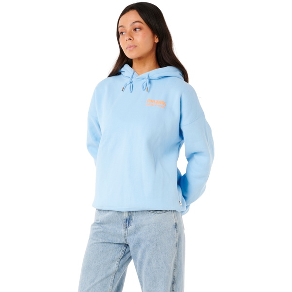 2026 Rip Curl Womens Surf Puff Heritage Hoodie 06AWFL - Mid Blue